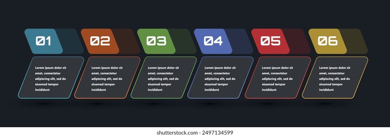 Modern and creative infographics made in the form of a vector template. Bright colors and abstract design elements are used. For use in presentations, web design and reports. Simple and clear.