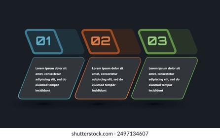 Infografía moderna y creativa realizada en forma de Plantilla de Vector. Se utilizan colores brillantes y Elementos de diseño abstractos. Para uso en presentaciones, Diseños web e informes. Sencillo y claro.
