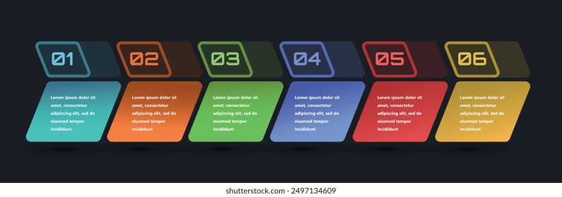 Modern and creative infographics made in the form of a vector template. Bright colors and abstract design elements are used. For use in presentations, web design and reports. Simple and clear.