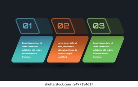 Infografía moderna y creativa realizada en forma de Plantilla de Vector. Se utilizan colores brillantes y Elementos de diseño abstractos. Para uso en presentaciones, Diseños web e informes. Sencillo y claro.