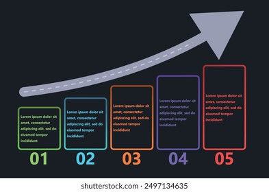 Modern and creative infographics made in the form of a vector template. Bright colors and abstract design elements are used. For use in presentations, web design and reports. Simple and clear.
