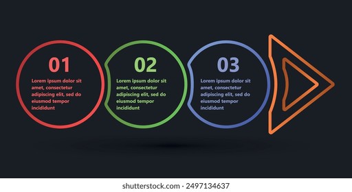Modern and creative infographics made in the form of a vector template. Bright colors and abstract design elements are used. For use in presentations, web design and reports. Simple and clear.