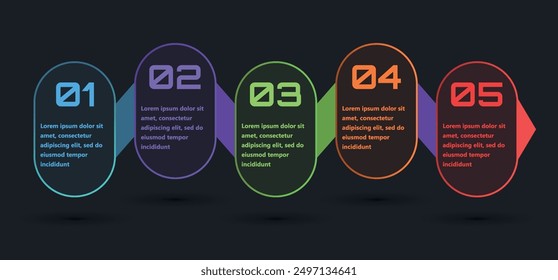 Infografía moderna y creativa realizada en forma de Plantilla de Vector. Se utilizan colores brillantes y Elementos de diseño abstractos. Para uso en presentaciones, Diseños web e informes. Sencillo y claro.