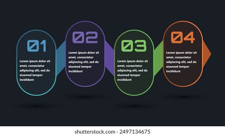 Modern and creative infographics made in the form of a vector template. Bright colors and abstract design elements are used. For use in presentations, web design and reports. Simple and clear.