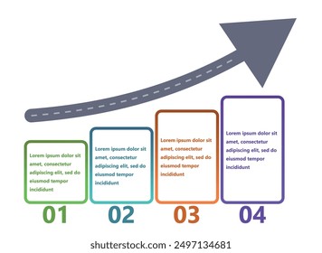 Modern and creative infographics made in the form of a vector template. Bright colors and abstract design elements are used. For use in presentations, web design and reports. Simple and clear.