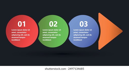 Modern and creative infographics made in the form of a vector template. Bright colors and abstract design elements are used. For use in presentations, web design and reports. Simple and clear.
