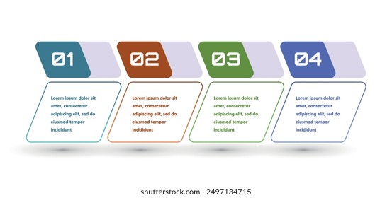 Modern and creative infographics made in the form of a vector template. Bright colors and abstract design elements are used. For use in presentations, web design and reports. Simple and clear.