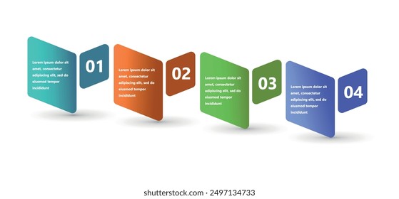 Modern and creative infographics made in the form of a vector template. Bright colors and abstract design elements are used. For use in presentations, web design and reports. Simple and clear.