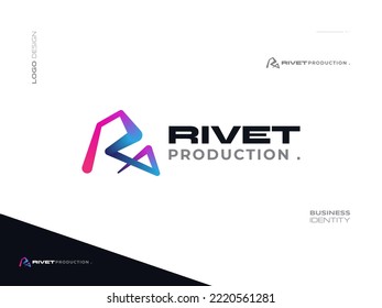 Carta inicial R moderna y creativa y diseño de un logotipo con un efecto gradiente colorido. Logotipo de RA con concepto minimalista, adecuado para negocios y logotipo tecnológico