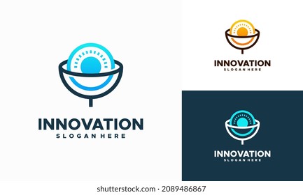 modern creative innovation idea bulb logo concept vector