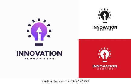 modern creative innovation idea bulb logo concept vector
