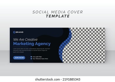 Modern creative innovative marketing agency social media web banner cover design