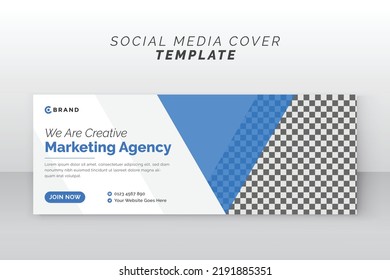 Modern creative innovative marketing agency social media web banner cover design