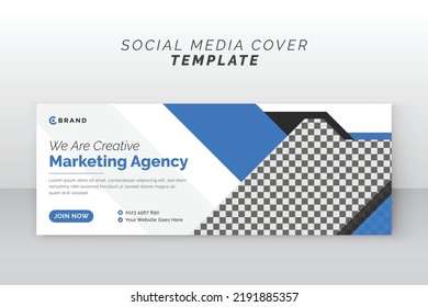 Modern creative innovative marketing agency social media web banner cover design