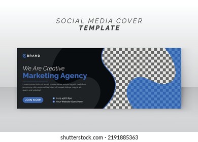 Modern creative innovative marketing agency social media web banner cover design