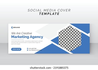 Modern creative innovative marketing agency social media web banner cover design