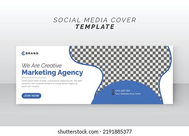 Modern creative innovative marketing agency social media web banner cover design