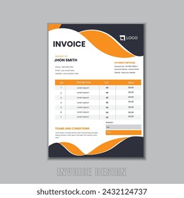 Modern And Creative Invoice Design Template.