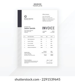 Modern creative invoice template design