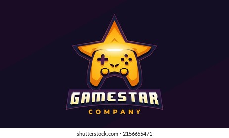 Modern and Creative Isolated Esports Company Badge Yellow Golden Logo Vector for Gaming League or Sports Team