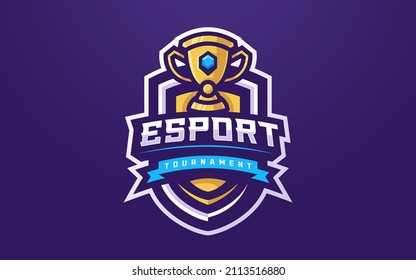 Modern and Creative Isolated Esports Tournament Badge Logo Vector for Gaming League or Sports Team