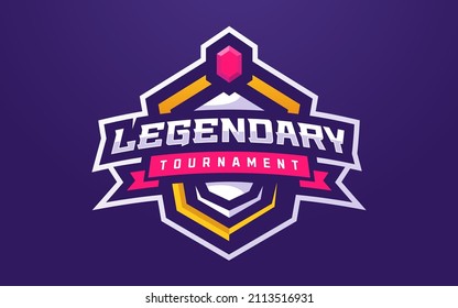 Modern And Creative Isolated Esports Tournament Badge Logo Vector For Gaming League Or Sports Team