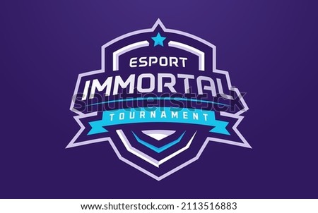Modern and Creative Isolated Esports Tournament Badge Logo Vector for Gaming League or Sports Team