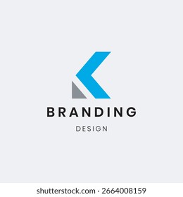 Design moderno do logotipo criativo "K"