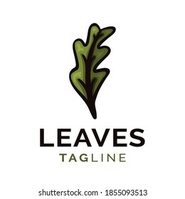 Modern and creative leaf logo design on halloween celebration