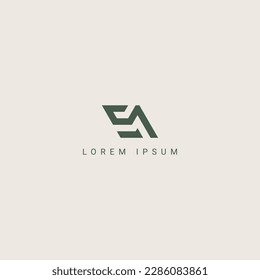 Modern creative Letter AE EA logo icon design template elements.