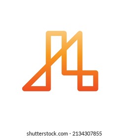 Modern creative letter AL LA logo