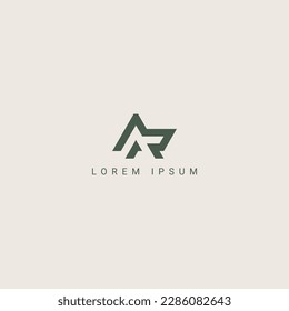 Modern creative Letter AR RA logo icon design template elements