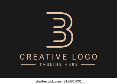 Modern creative letter B vector logo design. Minimalist B Luxury monogram initial based icon. B initials based Template and Letters in vector.