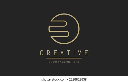Modern creative letter B vector logo design. Minimalist B stylish monogram initial based icon.