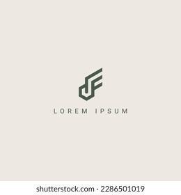 Modern creative letter DE ED logo icon design template elements.