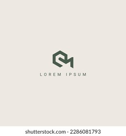 Modern creative Letter EM ME logo icon design template elements