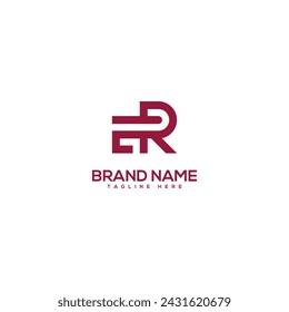 Modern creative letter ER RE logo design vector element. Initials business logo.