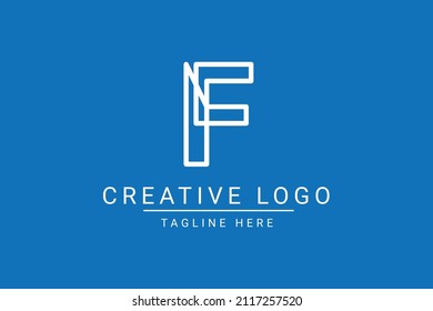 Modern creative letter F vector logo design. Minimalist F Luxury monogram initial based icon. F initials based Template and Letters in vector.