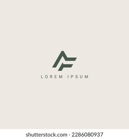 Modern creative Letter FA AF logo icon design template elements