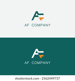 Modern creative Letter FA AF logo icon design template elements
