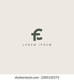 Modern creative Letter FE EF logo icon design template elements.