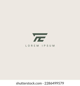 Modern creative letter FE EF logo icon design template elements.