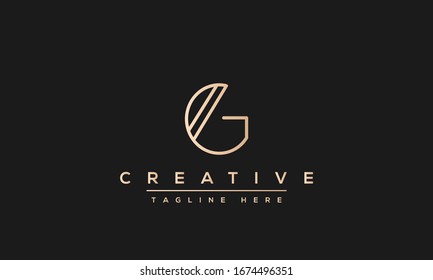 Modern creative letter G vector logo design. Minimalist G Luxury monogram initial based icon.