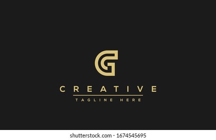 Modern creative letter G vector logo design. Minimalist G Luxury monogram initial based icon.
