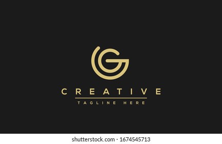 Modernes Design für das Logo der G Vektorillustration. Minimalist G Luxury Monogramm Initialsymbol.