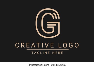 Modern creative letter G vector logo design. Minimalist G Luxury monogram initial based icon. G initials based Template and Letters in vector.