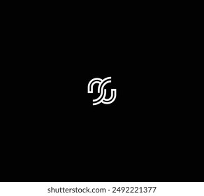 Modern creative letter GG vector logo design. Minimalist G Luxury monogram initial based icon.