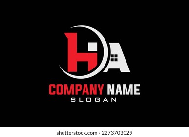 Modern creative letter H, A, HA or AH vector logo design. Minimalist H, A stylish monogram initial based icon.