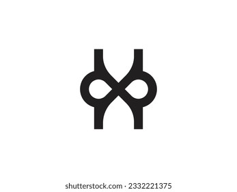 modern and creative letter H infinity logo design