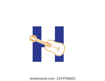  Icono del logotipo Carta H creativo moderno y diseño de giter elementos de plantilla de vector diseño .